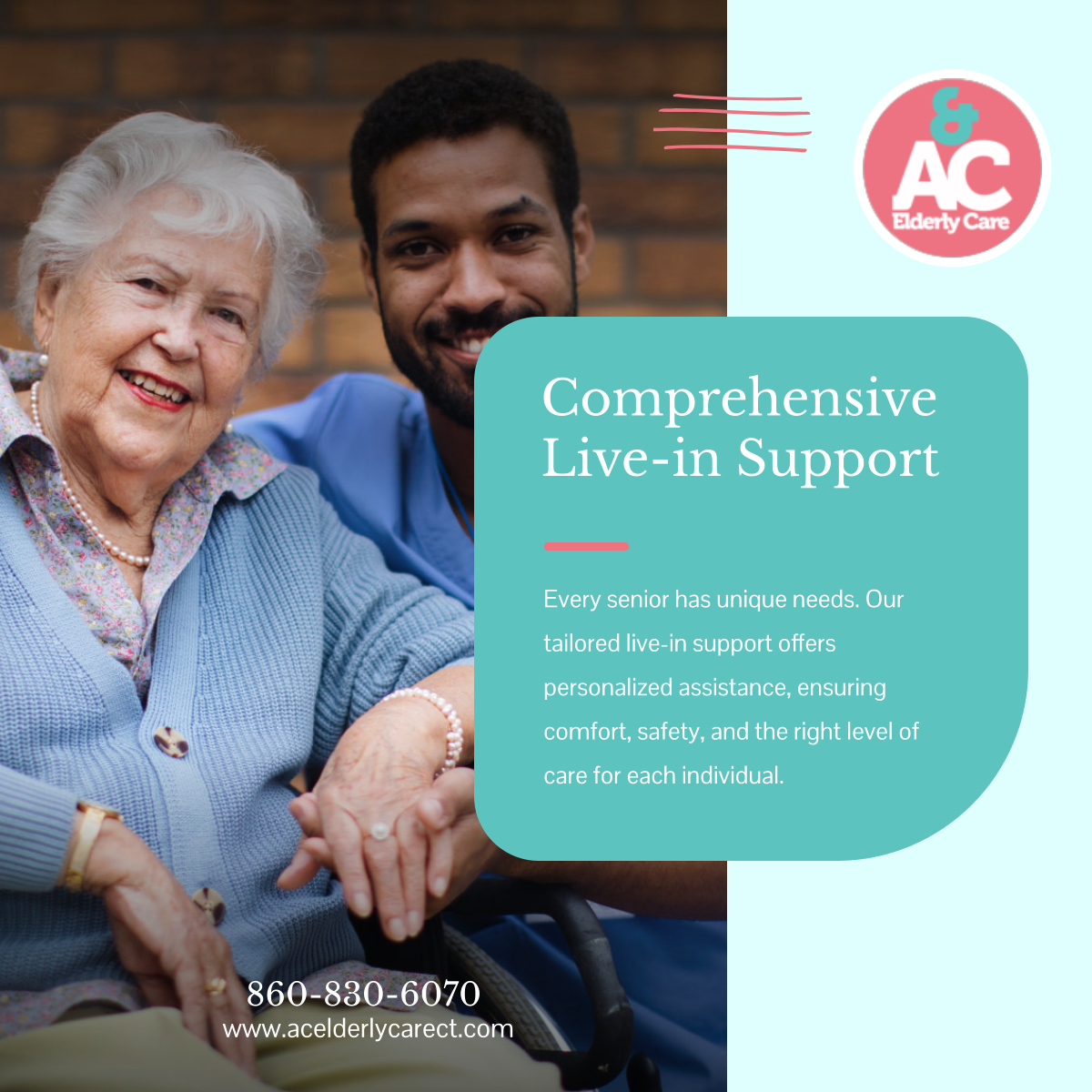 acelderlycare's tweet photo. Every senior deserves care tailored to their unique needs. Our live-in support provides personalized assistance for a better quality of life. Explore our services today.

#EastHartfordCT #HomeCare #ElderlyWellness https://t.co/wqpU7ZNb34
