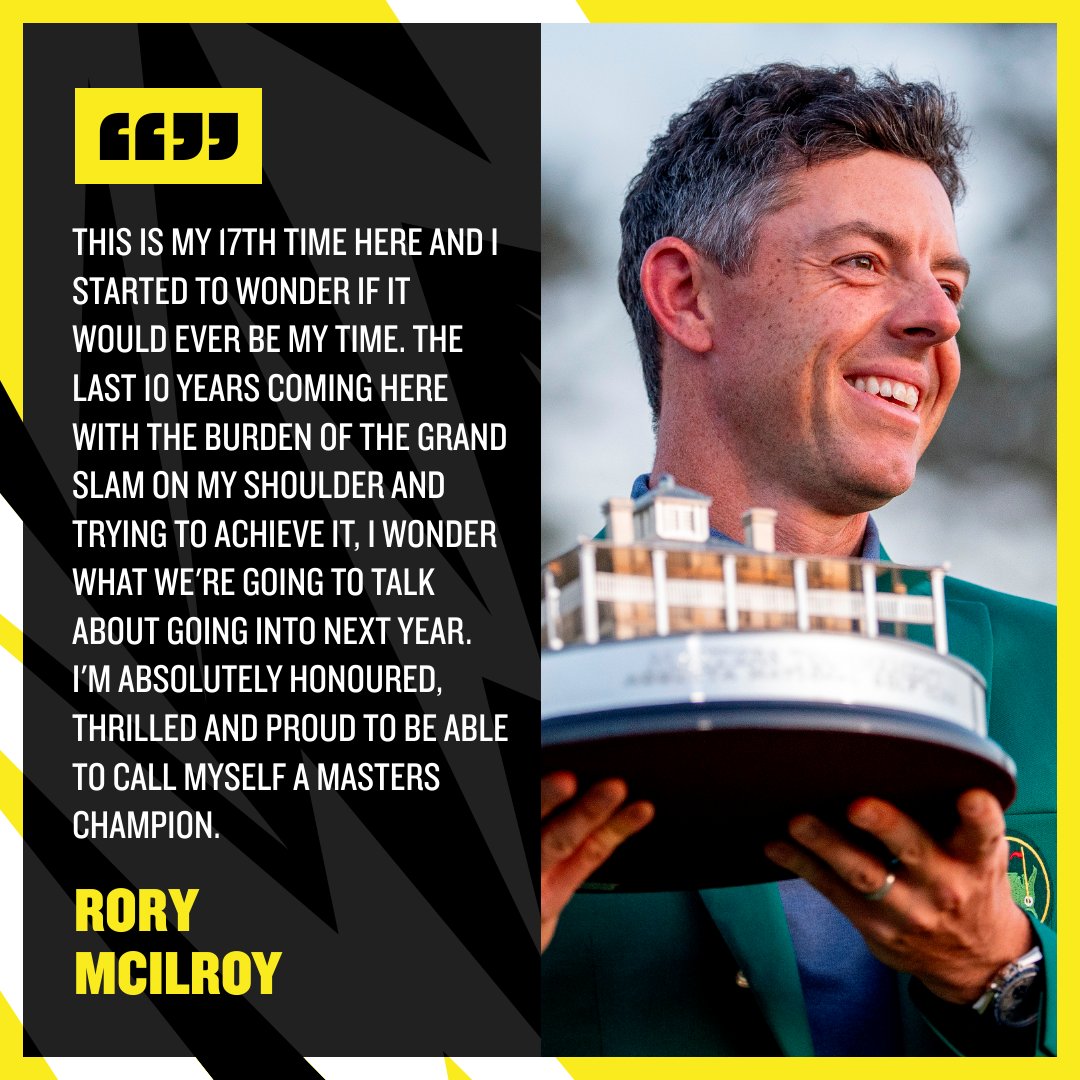 You finally did it Rory. 👏 #TheMasters