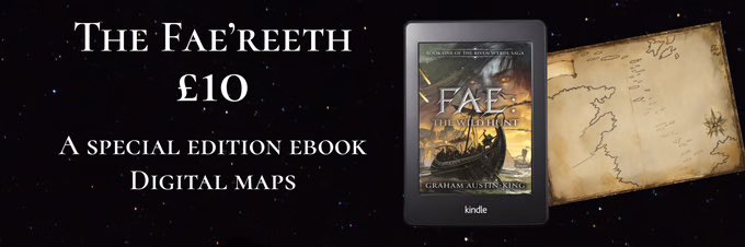 GrayAustin's tweet image. What can you get on my Kickstarter?
Tier One:
An ebook copy of the special edition + maps
This ebook will feature all of the interior art PLUS both new maps! All the updates of the special edition hardback with no risk of spilling coffee on the pages.
bit.ly/42ep2Sx