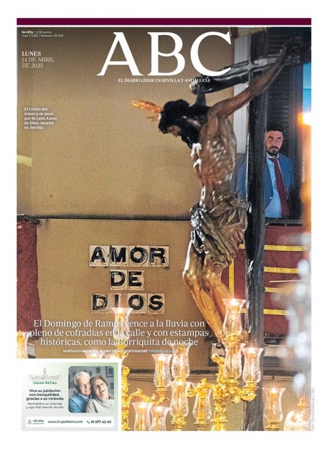 Portada bonita, la de ABC hoy. 
😍