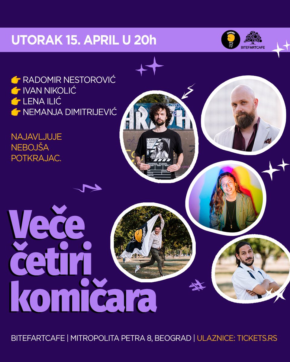 Vidimo se u utorak u <a href="/BitefArtCafe/">BitefArtCafe</a> 🤣

Info i ulaznice: tickets.rs/event/standup_…