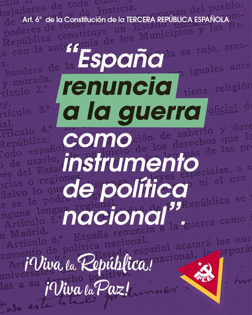 pcandalucia's tweet photo. 🔴🟡🟣 En el 94º aniversario de la proclamación de la Segunda República...

#VivaLaRepública
#VivaLaPaz https://t.co/ta6d5zttXf