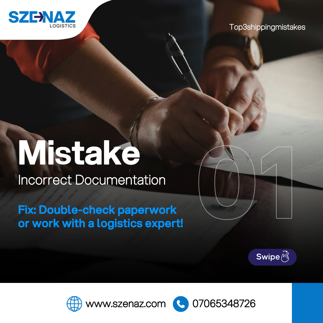 szenaz's tweet photo. Important!📌

Most of the challenges in #businesses are because of common mistakes.

Swipe to know shipping mistakes to avoid &amp;  their solutions.

Need more clarity? Contact us now:

Email: info@szenaz.com
WhatsApp: 08182360260
Website: https://t.co/i5HENLvNMS

#SzenazLogistics https://t.co/5kazcgs8R2
