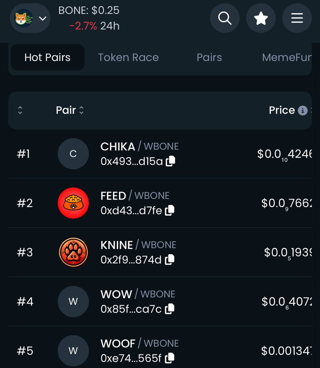 ChikaShibarium's tweet photo. 🚨🔥 Chika is dominating as #1 on the Top 5 Hot Pairs! 🚀

 The journey to the top has just begun – get ready for more big moves! 💥

 #ChikaToken #Crypto #Shibarium  #Blockchain #ShibArmy #NFT #Metaverse https://t.co/CA2tySuWy3
