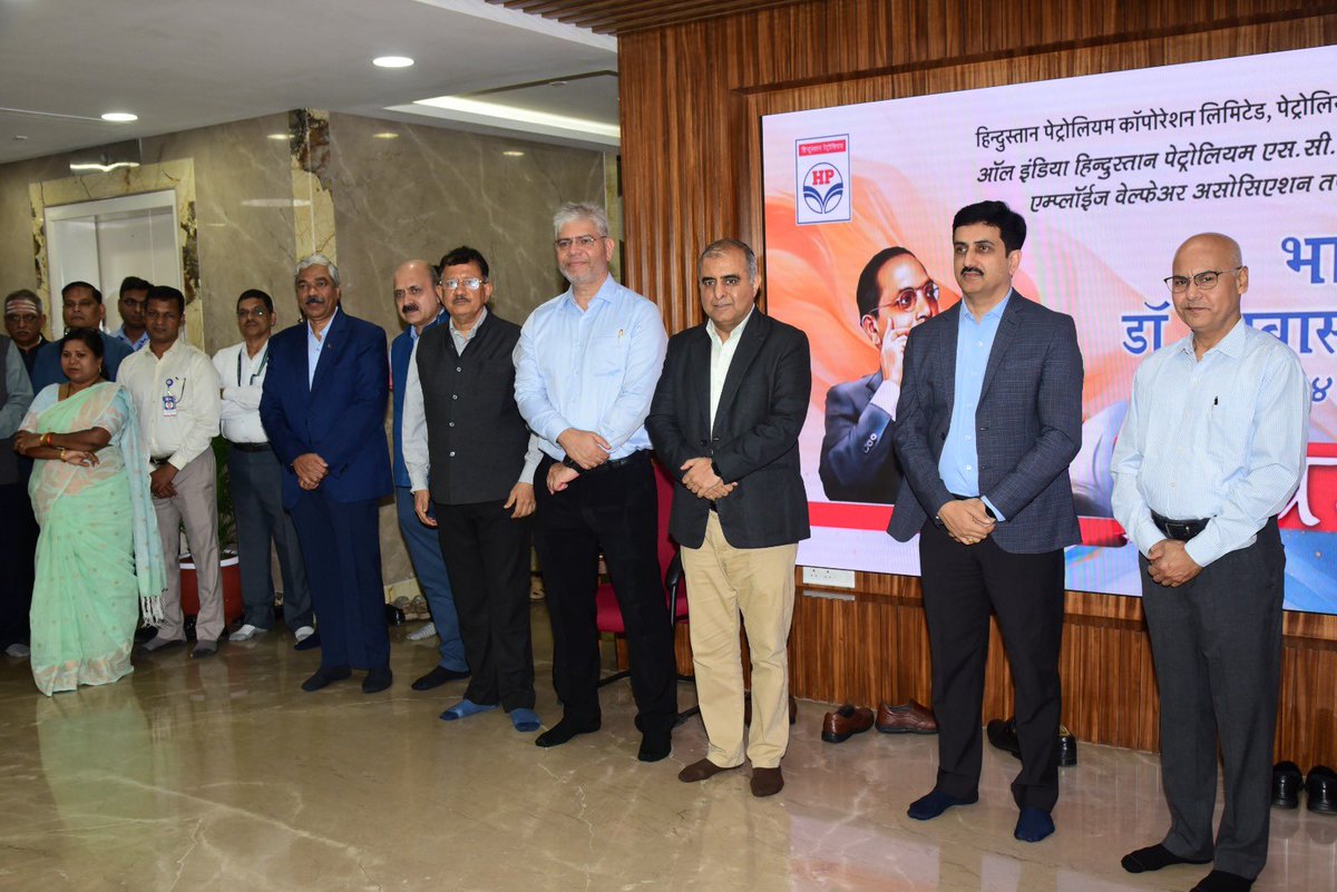 On the occasion of Dr. B.R. Ambedkar's 135th birth anniversary, the HPCL SC/ST Employees Welfare Association (HP SEWA), along with our Senior Officers and employees, paid heartfelt tributes to this stalwart champion of social justice and equality. Dr. Ambedkar's monumental