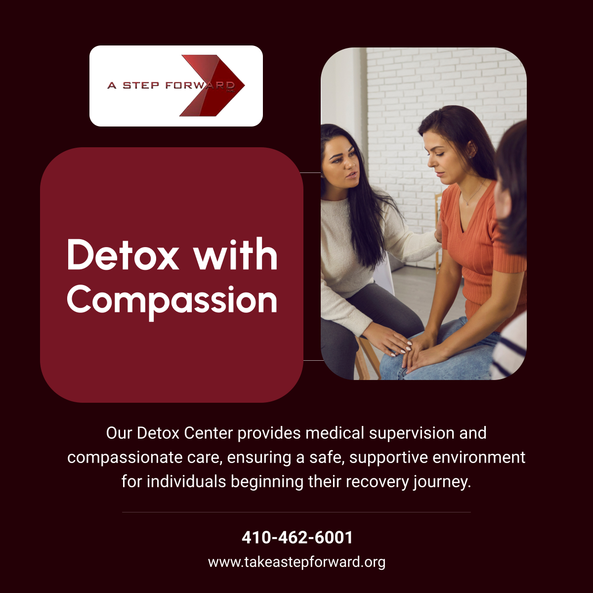 astepforwardi's tweet photo. Detox safely with professional care. Our Detox Center offers a supportive environment for your recovery journey. Contact us for a safe detox experience! 

#BaltimoreMD #NonProfitOrganization #SafeDetox https://t.co/jLlymyr7ht