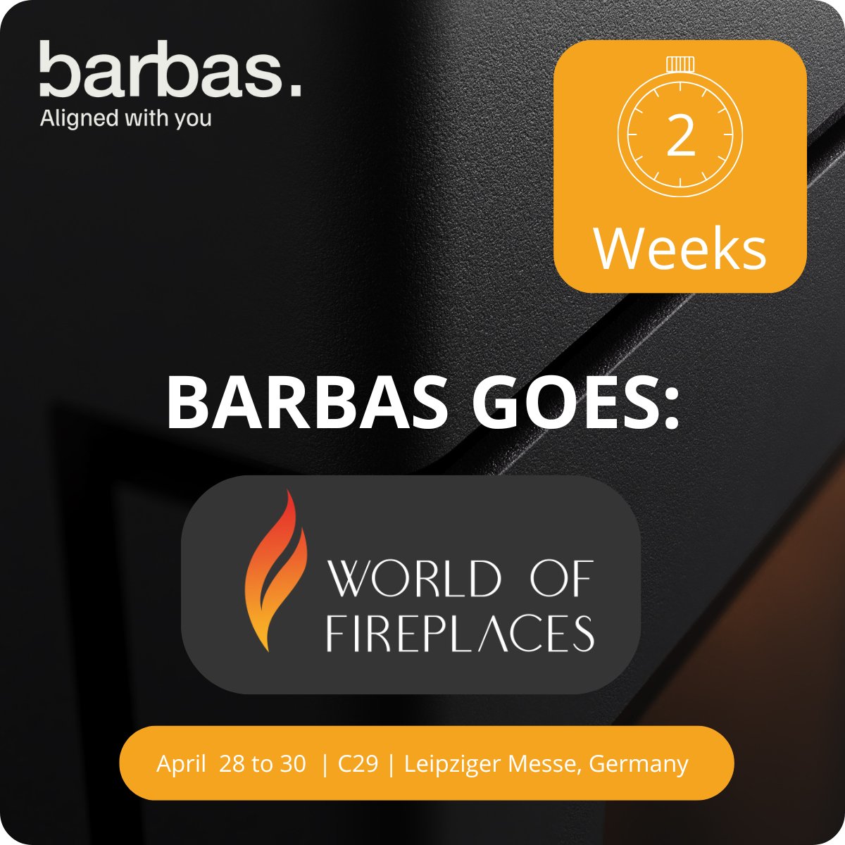 🔥𝗕𝗮𝗿𝗯𝗮𝘀 𝗴𝗼𝗲𝘀 𝗪𝗼𝗿𝗹𝗱 𝗼𝗳 𝗙𝗶𝗿𝗲𝗽𝗹𝗮𝗰𝗲𝘀! 🔥
Join us at the World of Fireplaces 2025 in Leipzig from April 28th to 30th. Visit stand C29 to see our newest innovations! Don’t miss out! 
#worldoffireplaces #fireplaces #kamin #ofen #barbas #homeinspiration