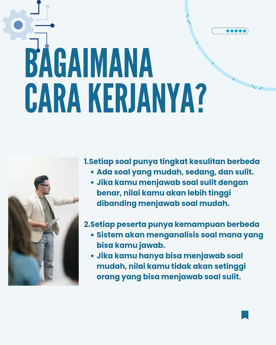 ToWangsitomjero's tweet photo. Penting untuk memahami penilaian IRT di UTBK 2025!
Ini bukan hanya tentang jumlah jawaban benar, tapi juga tentang kemampuanmu dalam menalar dan memahami materi.
💁 https://t.co/Rad50hEibw
#UTBK2025 #SNBT2025 #PersiapanUTBK #TryOutUTBK #PejuangPTN #SemangatUTBK #Motivasi https://t.co/VbbnENA7qg