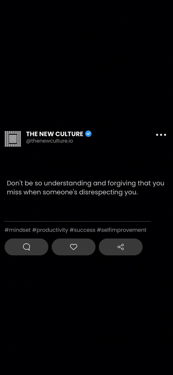 thenewcul's tweet photo. Compassion has limits—your self-respect is one of them.

Don’t confuse kindness with tolerance for disrespect. Know your line. 

Protect your peace.

#RespectYourself #BoundariesMatter #StayWoke #KindNotBlind #thenewculture https://t.co/ZUsL7vOyDl