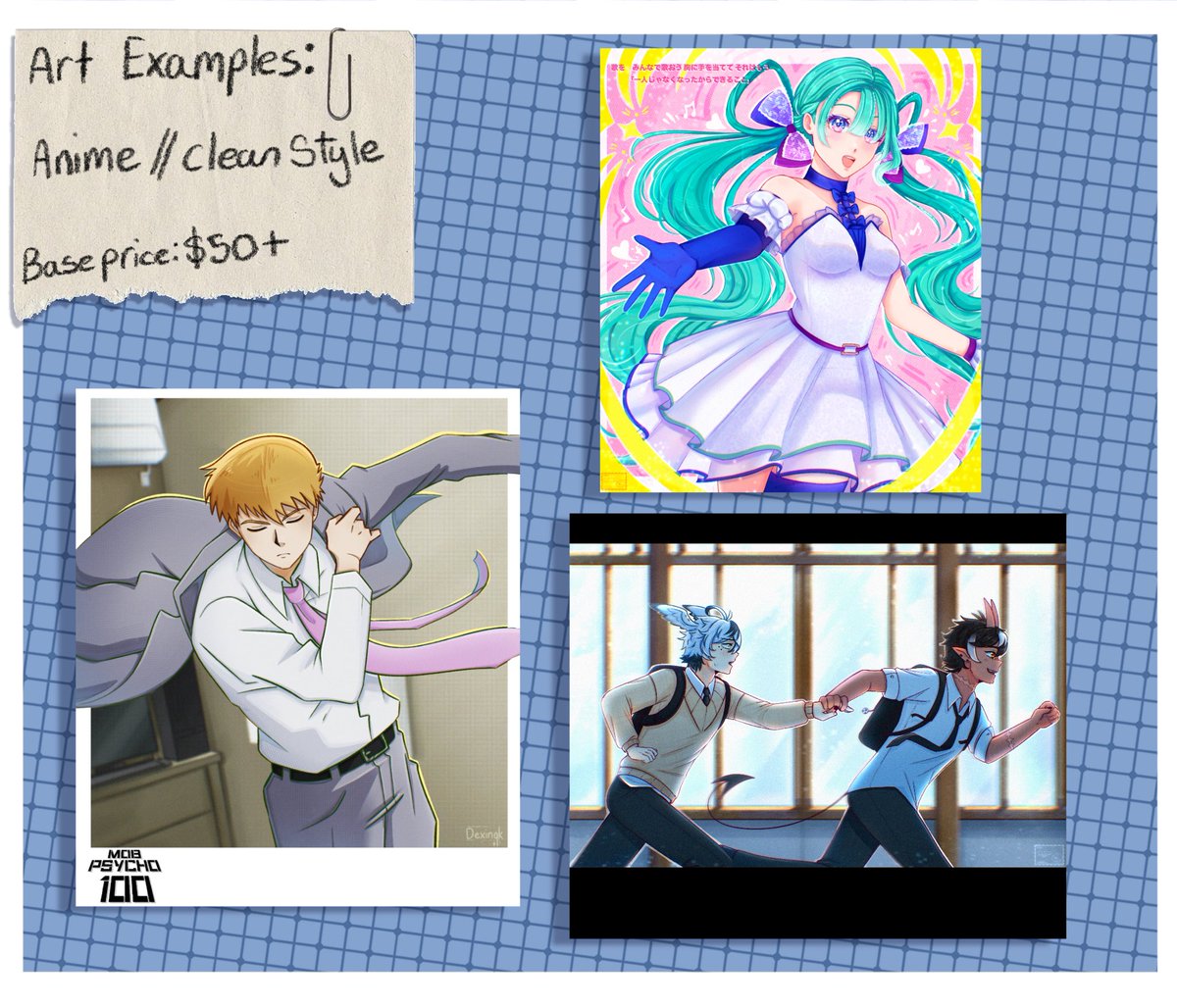 dexinqk's tweet photo. [check replies for last two images!]
Finally made a commissions post!
#commissions #comms #commissionsareopen #vgen #vgenopen #artist #artistcommissions #commissionsheet #commssheet #animeartist #chibiartist #fanart #funkycolours #originalcharacter #genshin #anime #miku https://t.co/i1pX5nYmGs