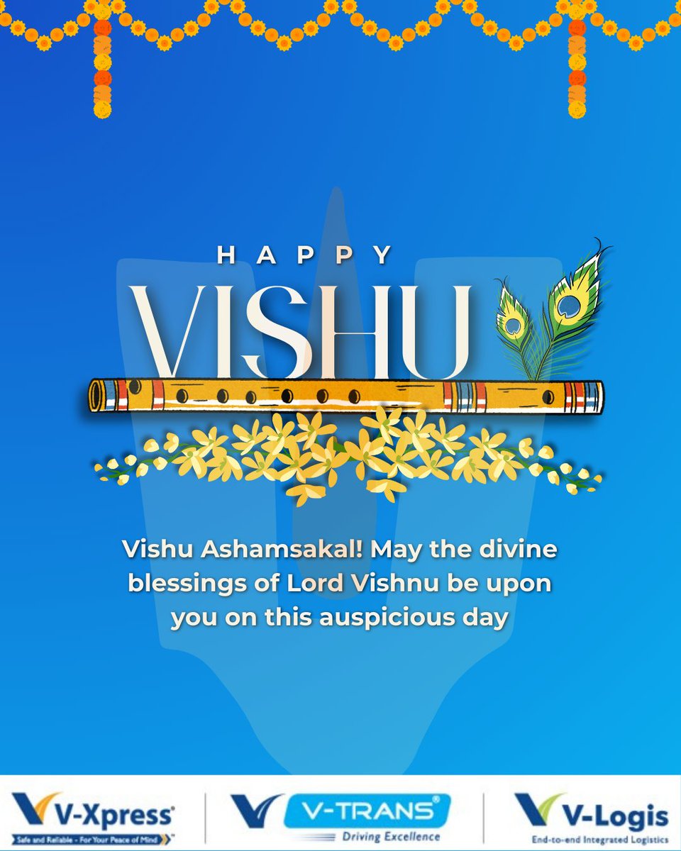 vtransindia's tweet photo. ✨ Happy Vishu 2025! ✨
May this auspicious festival bring new light, fresh beginnings, and endless happiness to your life.
Let the Vishukkani brighten your day with prosperity, peace, and positivity! 🌅🌾
Wishing you and your family a joyful Vishu!
#Vtrans #VXpress #VLogis https://t.co/q1flxdQx2s