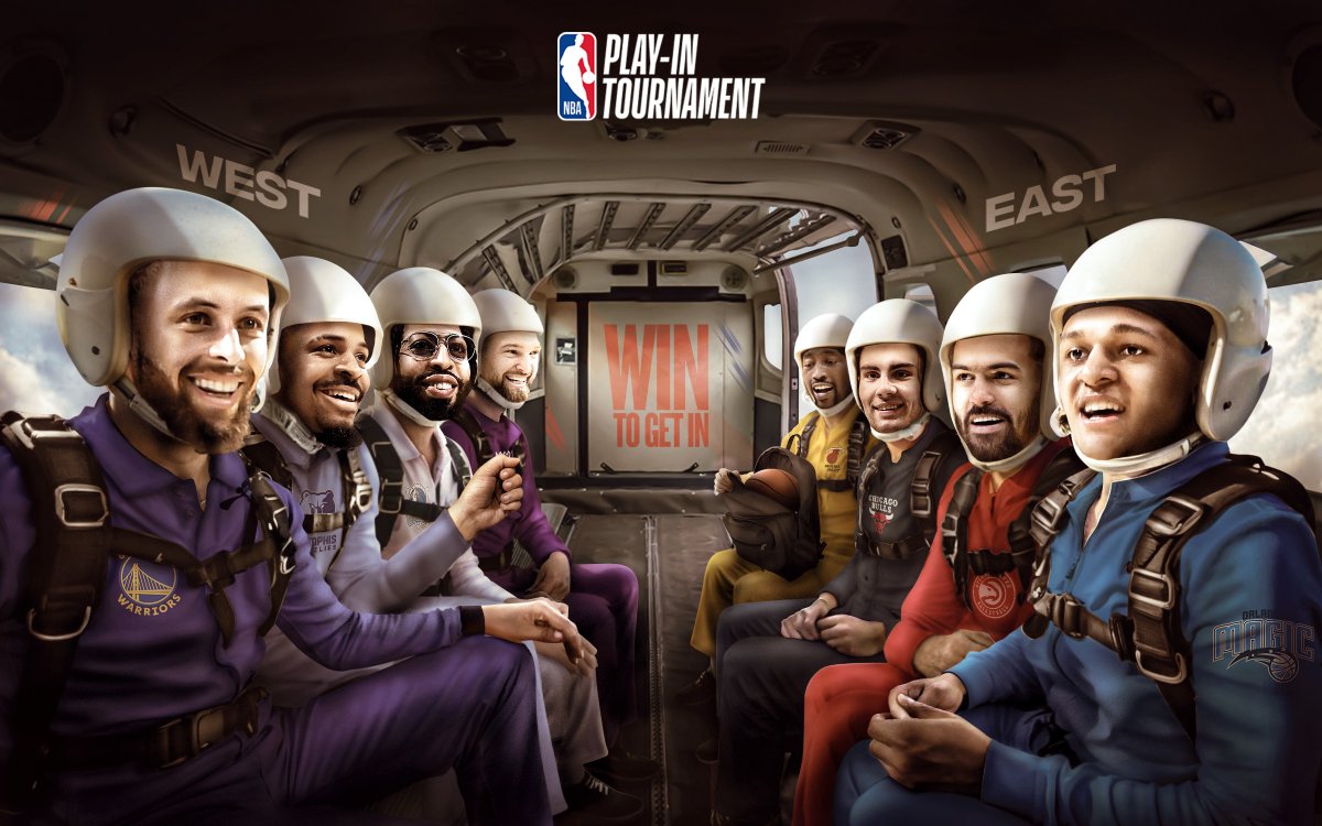 NBAIndia's tweet image. Altitude’s high.🔺 Stakes are even higher. 🔥

Out of the 🎱, which 4 teams will #WinToGetIn? 🪂

#PlayInTournament