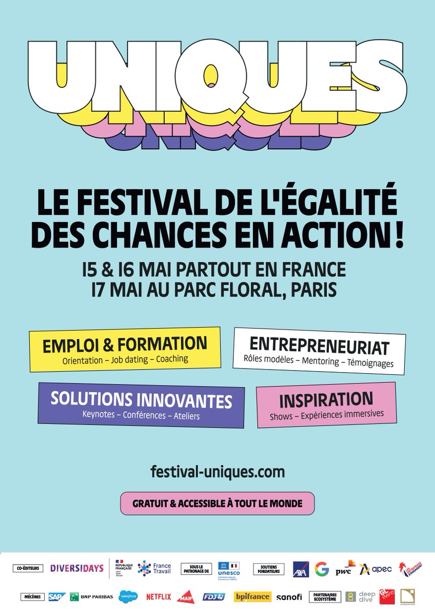 Festival uniques 😎
La <a href="/ClichyMl/">ML Clichy</a> sera présente avec des jeunes le 17 mai au parc floral