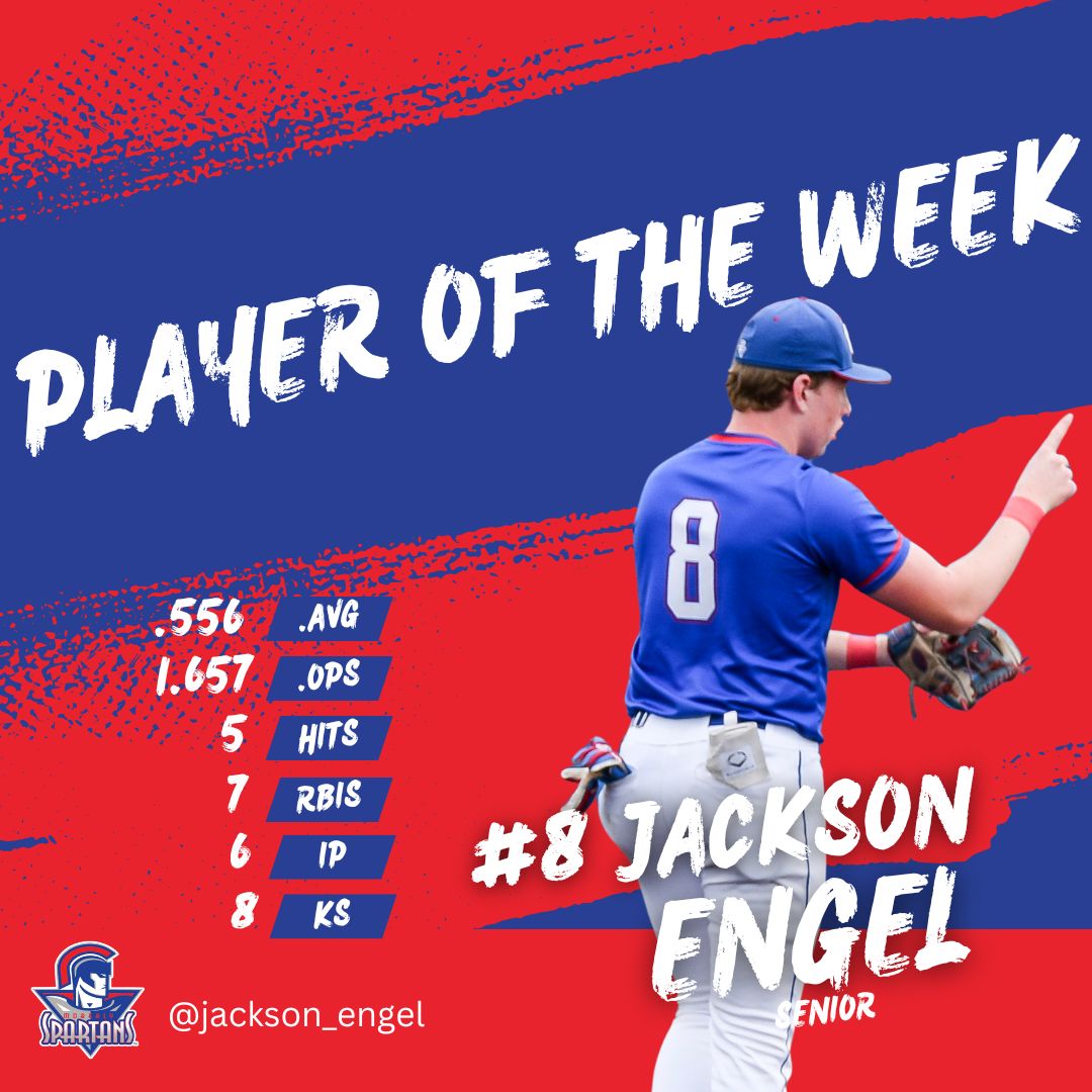 Our week 3 Player of the Week got it done at the plate and on the mound. Jackson's week included his second home run of the season and also a win on the mound.