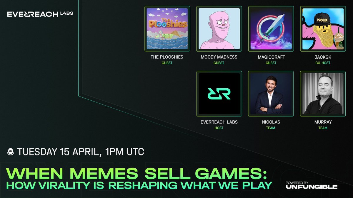 WHEN MEMES SELL GAMES 💰

Join us as we discuss with industry experts how virality is reshaping what we play:

📅 April 15th | 1 PM UTC
🧪 x.com/i/spaces/1YqJD…

Set a reminder &amp; drop "MARA" in the replies! 👇🔔