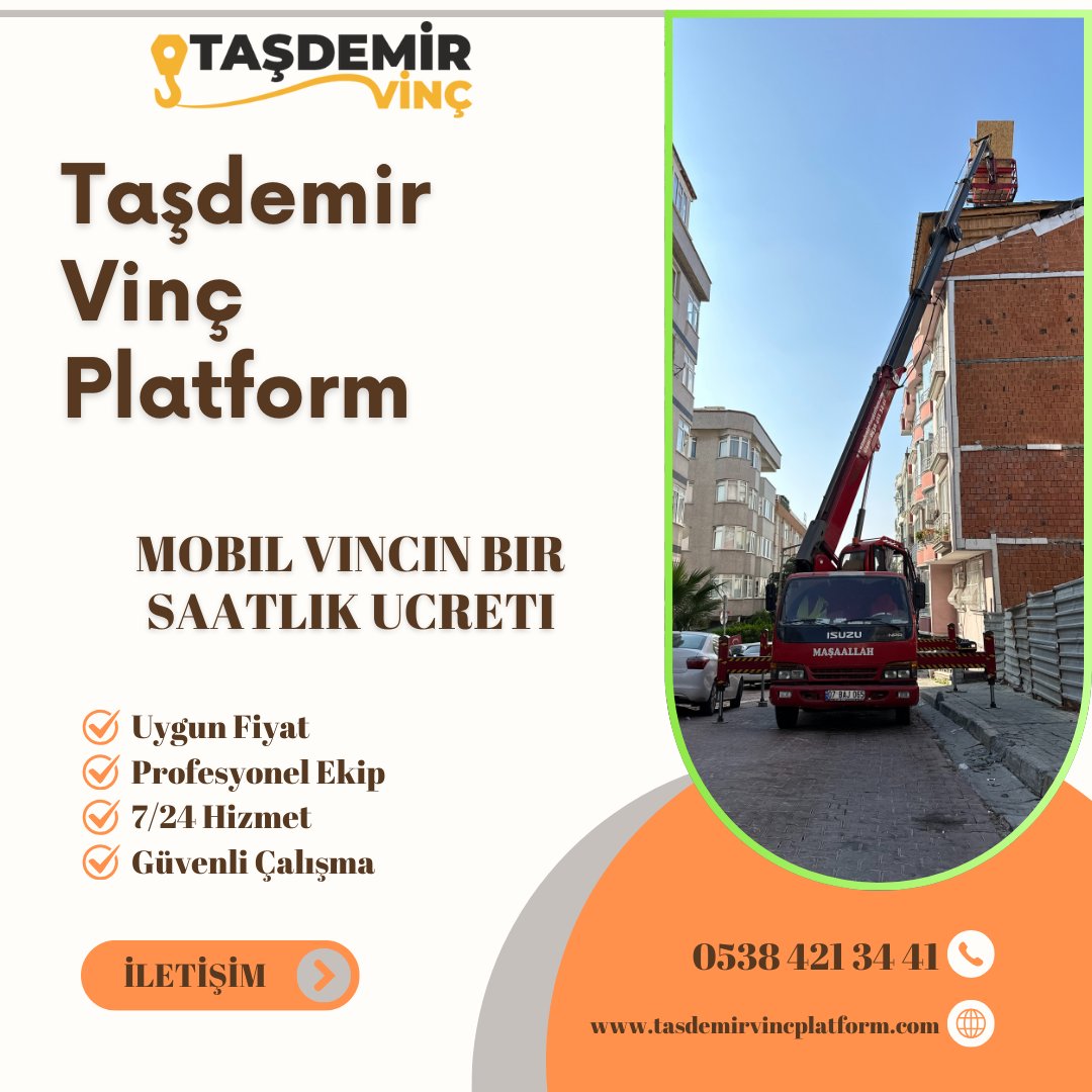 Taşdemir Vinç 7/24 tüm ihtiyaçlarınıza en hızlı çözümü sunmaktadır. 

0538 421 34 41

tasdemirvincplatform.com/mobil-vincin-1…

#vinç #vinc #sepetlivinc #sepetlivinç #esenyurtsepetlivinc #beylikdüzüsepetlivinc #kiralıksepetlivinc #avcılarsepetlivinc #kiralıksepetlivinc #hadimköysepetlivinc