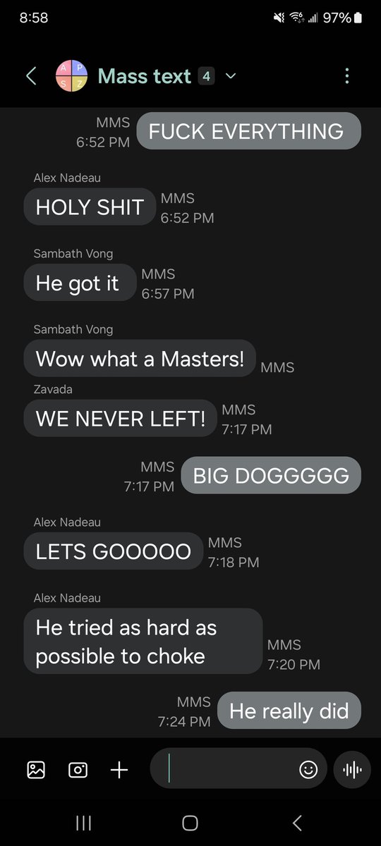 Tombersnake's tweet photo. @kclairerogers 20 minute span between the missed putt and playoff hole 😂😂 https://t.co/dEWFMPy02V