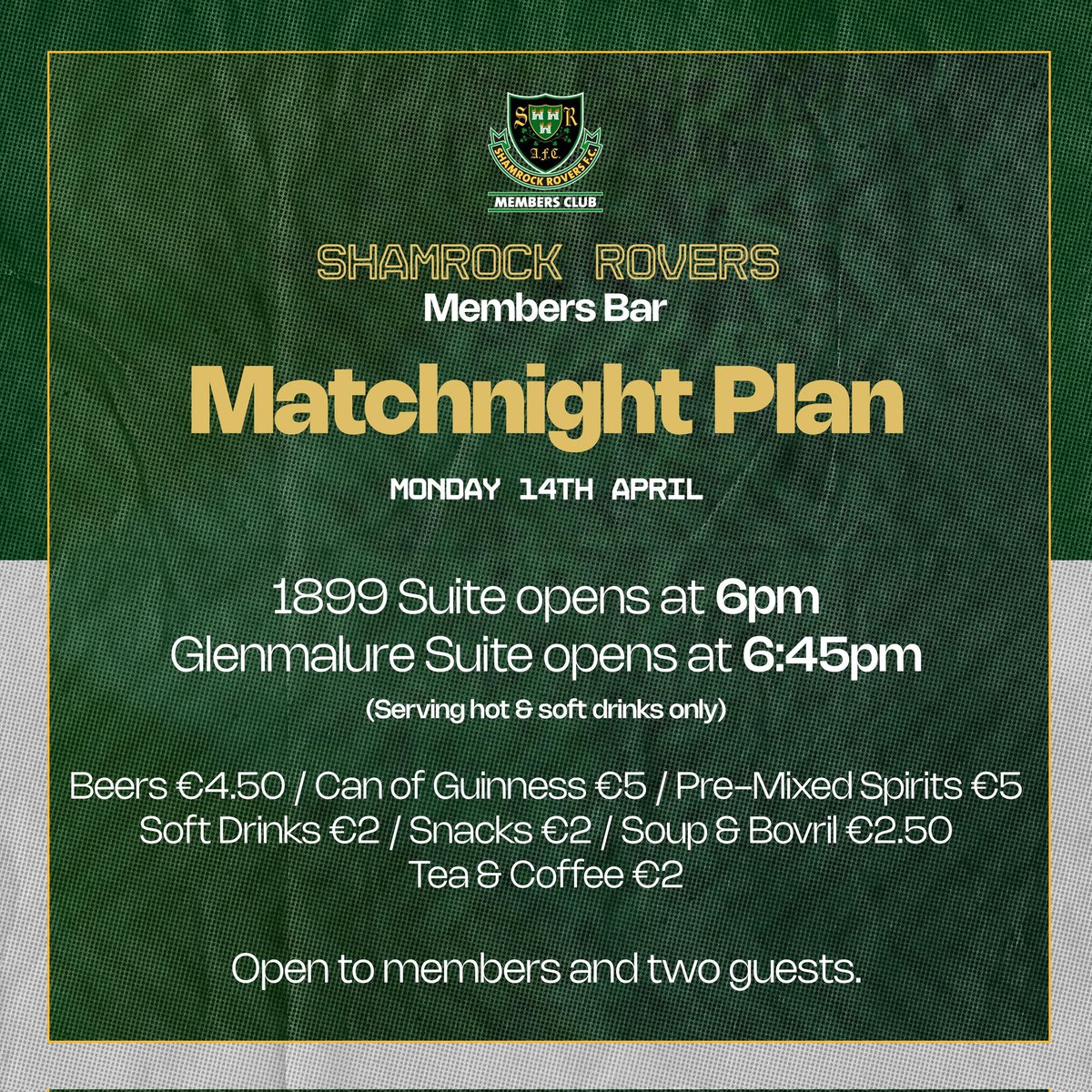 Open from 6pm this evening ☘️