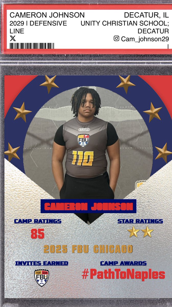 CameronJ2029 (@cameronj2029) on Twitter photo #AGTG Blessed To Receive an invite to Top Gun up in Naples, Florida For my performance at FBU Illinois!💪🏽 <a href="/PrepRedzoneNext/">Prep Redzone 𝙉𝙀𝙓𝙏 🏈</a> <a href="/PrepRedzoneIL/">Prep Redzone Illinois</a> <a href="/PrepRedzoneMO/">Prep Redzone Missouri</a> <a href="/Recruit2Illini/">UI Zone</a> <a href="/sixstarfootball/">Six Star Football | PLUS+</a> <a href="/EDGYTIM/">Timothy “EDGYTIM” OHalloran</a> <a href="/AllenTrieu/">Allen Trieu</a> <a href="/FBUcamp/">Football University</a> #AGTG Blessed To Receive an invite to Top Gun up in Naples, Florida For my performance at FBU Illinois!💪🏽 <a href="/PrepRedzoneNext/">Prep Redzone 𝙉𝙀𝙓𝙏 🏈</a> <a href="/PrepRedzoneIL/">Prep Redzone Illinois</a> <a href="/PrepRedzoneMO/">Prep Redzone Missouri</a> <a href="/Recruit2Illini/">UI Zone</a> <a href="/sixstarfootball/">Six Star Football | PLUS+</a> <a href="/EDGYTIM/">Timothy “EDGYTIM” OHalloran</a> <a href="/AllenTrieu/">Allen Trieu</a> <a href="/FBUcamp/">Football University</a>