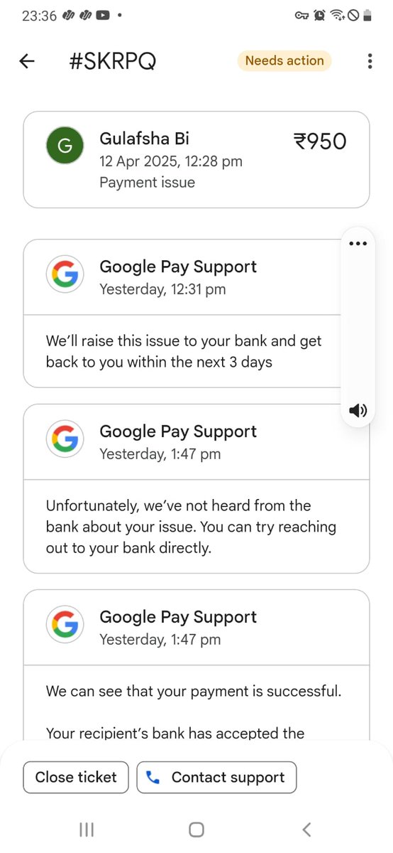 ParasBbit's tweet photo. @LGIndia hi team, now your team doing financial fraud.
on 12th April, team did service of ac &amp; i paid 950rs via upi but transaction stuck &amp; money debited from my account so I gave 1000rs cash to them &amp; they told me to return back if credited to their account
now no responce from them https://t.co/ud7rQxce5d