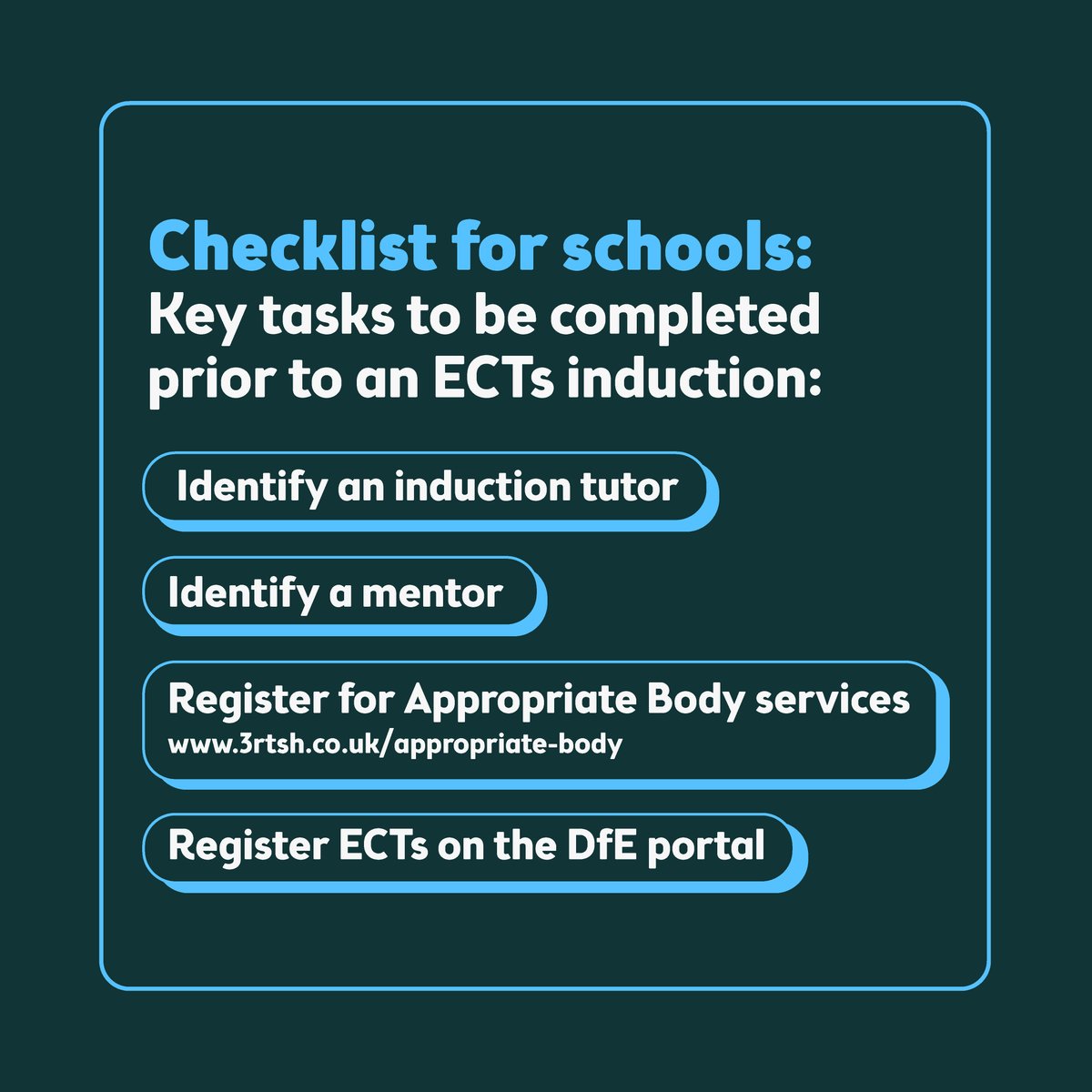 3rtsh's tweet image. Have you recruited an Early Career Teacher for April 2025? ✍️

Make sure you complete the key steps before their induction! Our friendly team is here to support you ⬇️

📞 01670 501 537
📧 teachingschool.hub@the3rivers.net

#ECTSupport #TeacherTraining #ECTProgramme