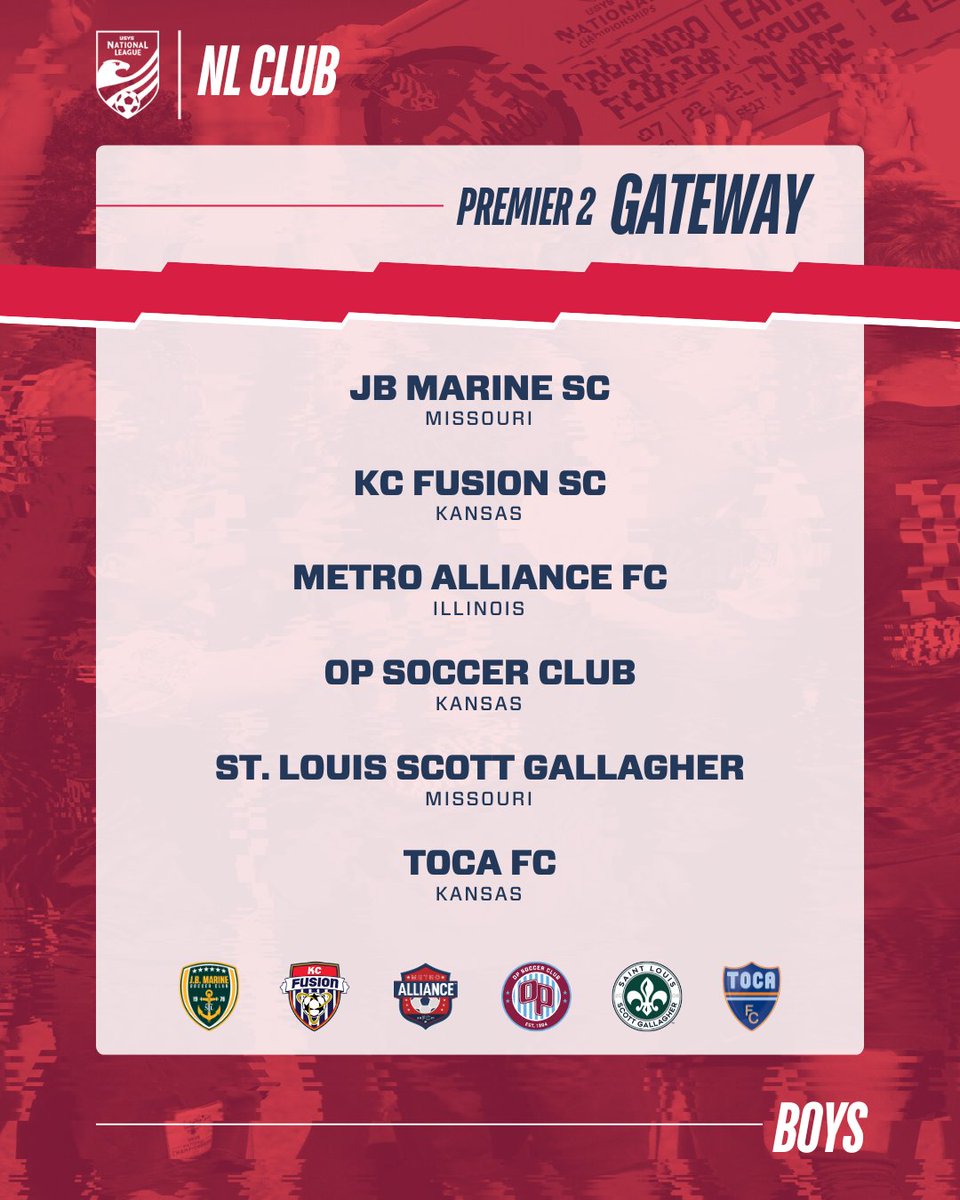 Missouri youth soccer continues to shine with JB Marine SC and Saint Louis Scott Gallagher earning spots in the National League Club Premier 2 Gateway division for girls in 2025-2026! 👏⚽️🏆️