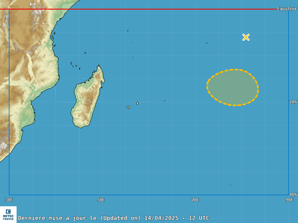 LimWeather's tweet photo. #Invest99S has 40-60% chance of #Cyclone in 5 days in SWIO heading SW and will likely stay out at sea with no threat to land
#Wxx #WxTwitter #CycloneKanto #Kanto #99S #TropicsWx https://t.co/bopO26dw77