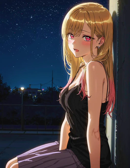 海夢ちゃんと夜空 
