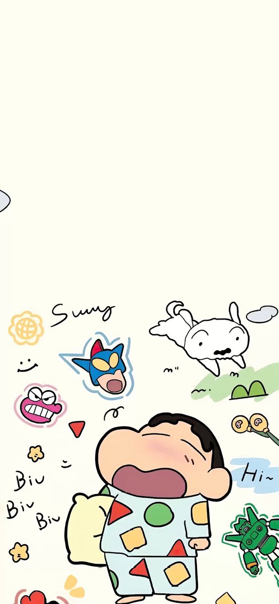 Fun with Shinchan #wallpaper 🥰