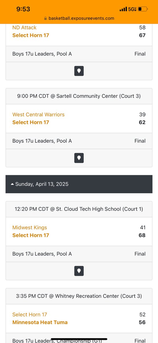 3-1 this weekend with a tough 4 point loss in the Championship, Proud of these boys and can’t wait to see what this season holds! 

<a href="/mn_select/">Minnesota Select Basketball</a>