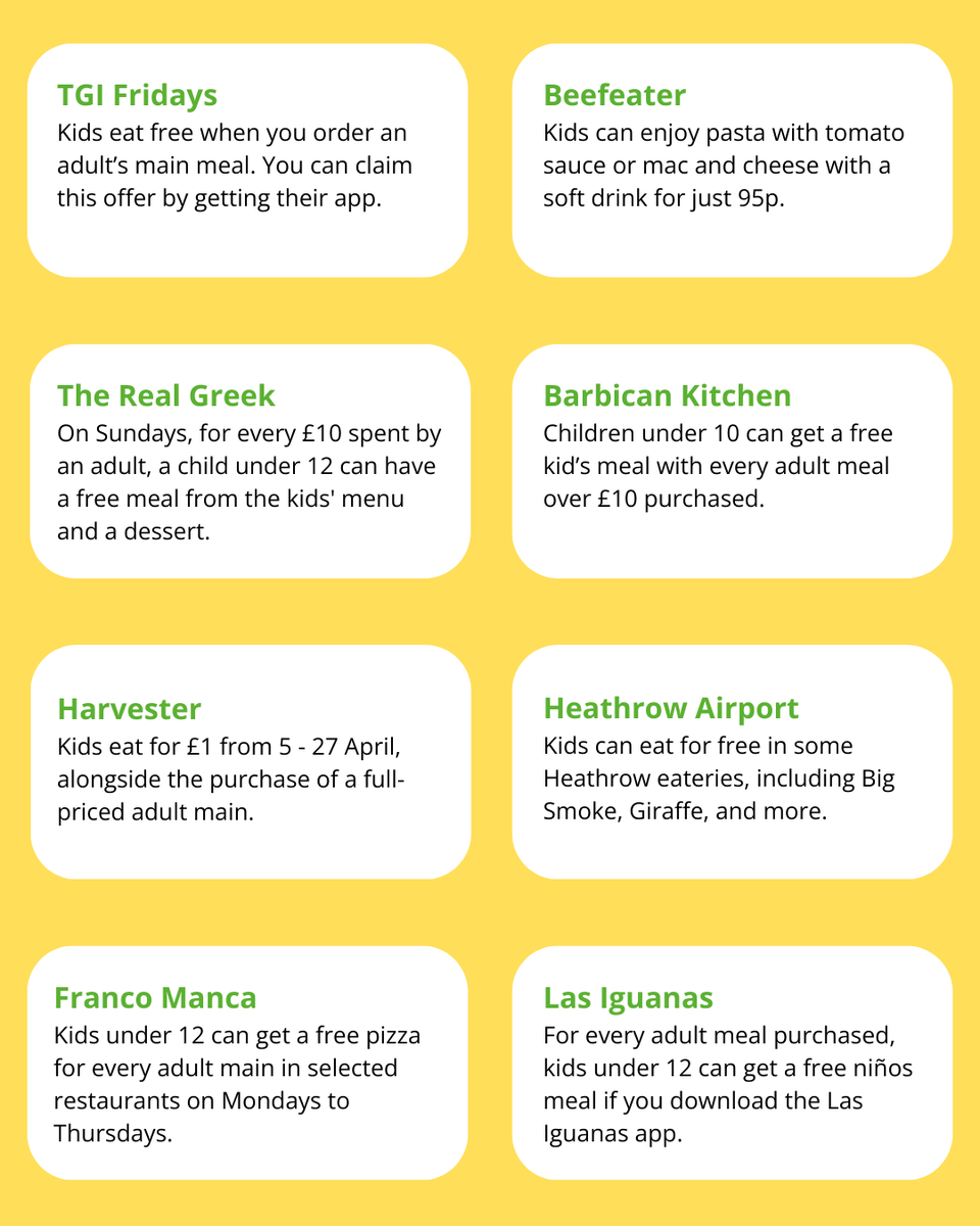 CityHarvest_LDN's tweet photo. β οΈ Where kids can eat for free this Easter β οΈ
Save + share this to lighten the load during the Easter Holidays. Head to https://t.co/fjJPn5PnZj for free food support in your community.
#eatforfree #freefood #easter #schoolholidays #easterholidays #kidseatfree https://t.co/r3IlEjQf3K
