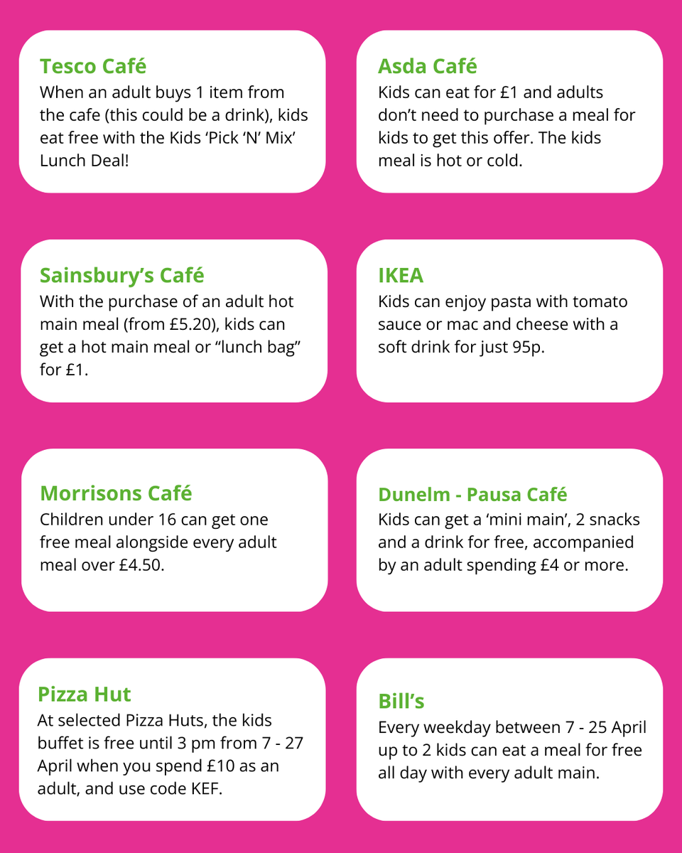 CityHarvest_LDN's tweet photo. β οΈ Where kids can eat for free this Easter β οΈ
Save + share this to lighten the load during the Easter Holidays. Head to https://t.co/fjJPn5PnZj for free food support in your community.
#eatforfree #freefood #easter #schoolholidays #easterholidays #kidseatfree https://t.co/r3IlEjQf3K