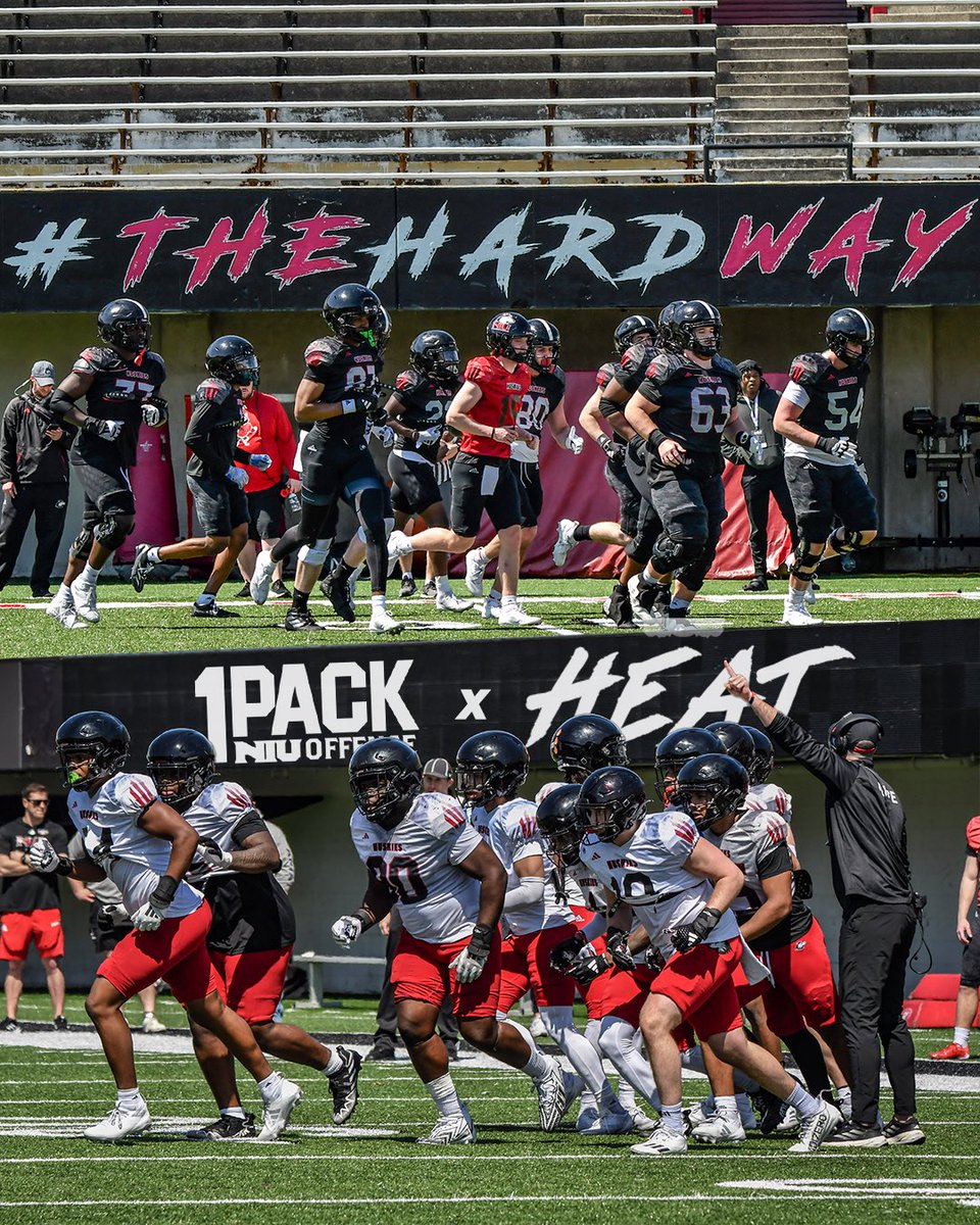 NIU_Football's tweet image. Your biggest opponent isn’t “the other guy”…it’s who you see in the mirror.🐾🔥

#1PACK | #HEAT | #TheHardWay 🦴