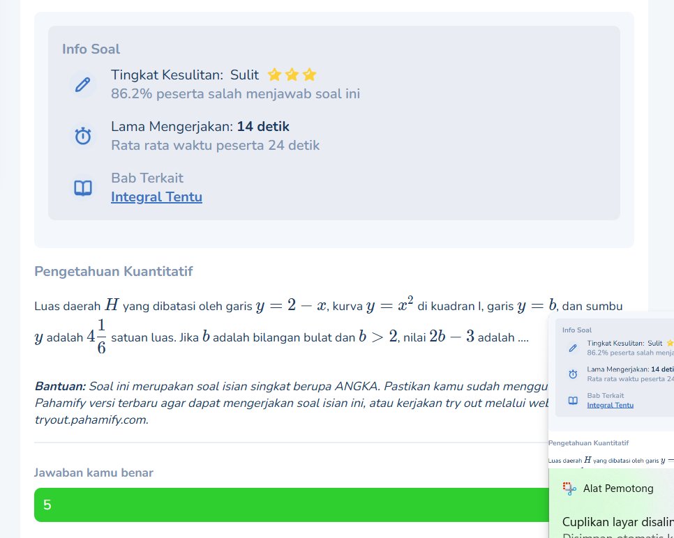 hoki essay nembak soal integral bener 😭