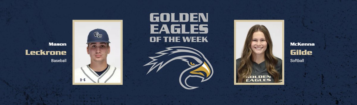 Cornerstone Athletics (@cuathletics) on Twitter photo Congratulations to this week's <a href="/CornerstoneU/">CornerstoneU</a> Golden Eagles of the Week!
Mason Leckrone - Pitched six innings of two run ball while striking out eight!
McKenna Gilde - Pitched 14.2 innings for an era of 0.95 while striking out 11 in two complete game victories!
#TogetherweSOAR Congratulations to this week's <a href="/CornerstoneU/">CornerstoneU</a> Golden Eagles of the Week!
Mason Leckrone - Pitched six innings of two run ball while striking out eight!
McKenna Gilde - Pitched 14.2 innings for an era of 0.95 while striking out 11 in two complete game victories!
#TogetherweSOAR