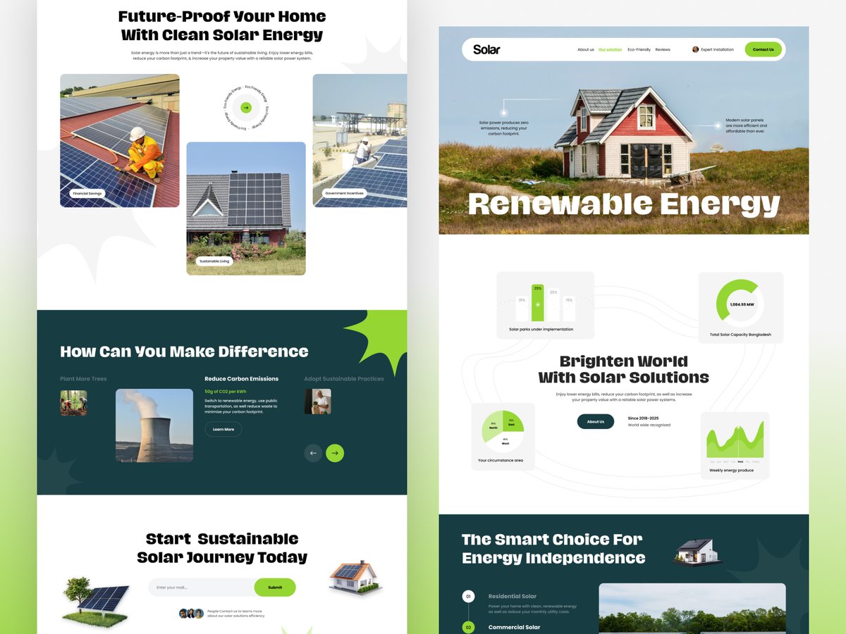 jabelahmedbappy's tweet image. Solar energy power - web design - homepage - landing page. 

✅ Need a design partner to elevate your project?
📩 Let’s discuss... heyjabel@gmail.com OR kahaf.co 

#SolarPower #solarwebsite #solarenergy #energypower #GreenEnergy #landingpage #WebDesign #uiux