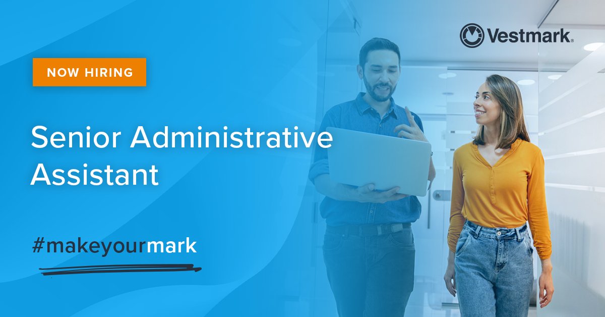 Vestmark is looking for a Senior Administrative Assistant to join our team in Wakefield!

This role supports the daily rhythm of our executive team by ensuring time, communication, and priorities are aligned to drive the business forward. From managing calendars and meetings to