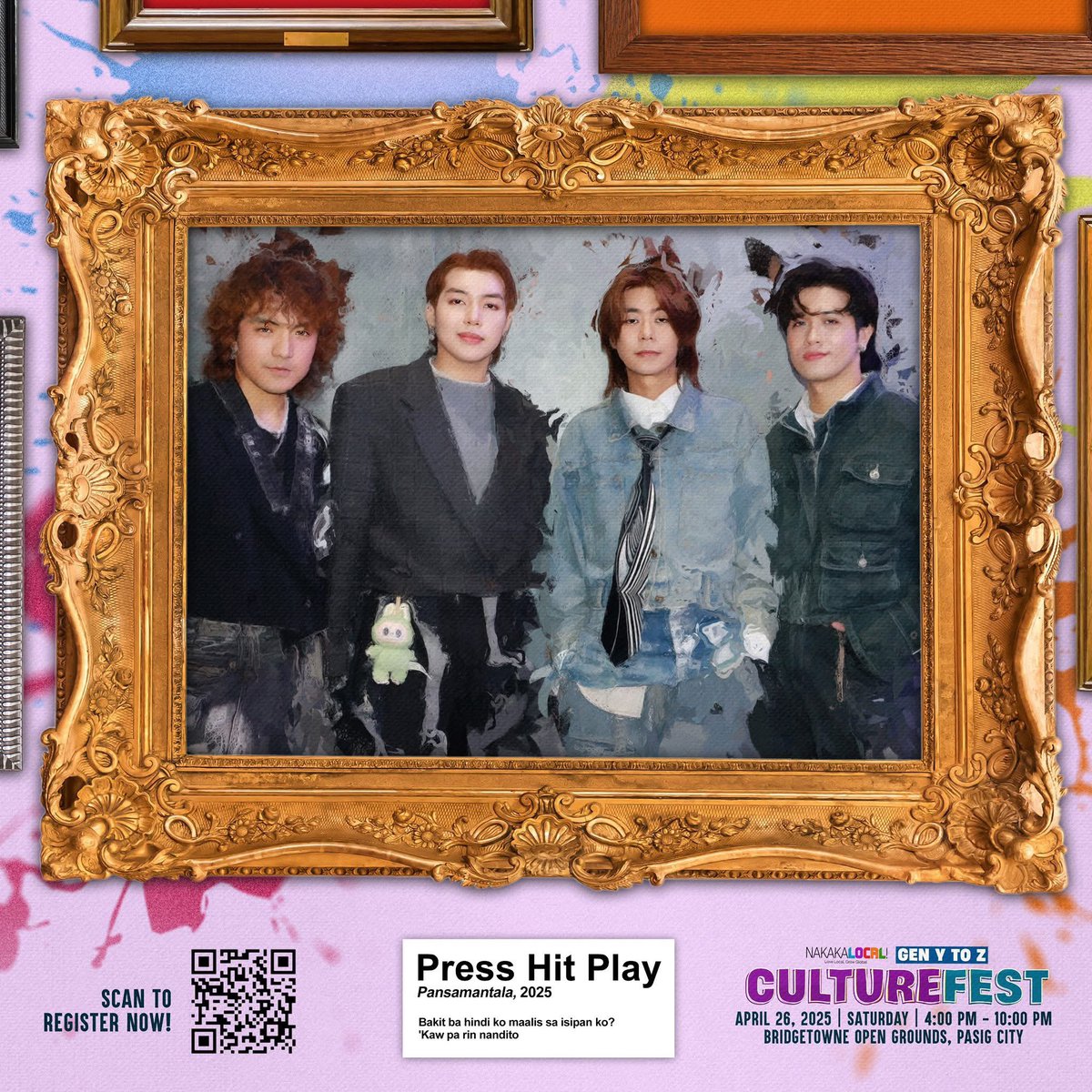 PEARLS! See you at this year's Philippine Star #NakakaLocal Culture Fest Himig at Tinig!

SAVE THE DATE
📆 DATE: April 26, 2025
🕑MARKET HOURS: 4:00 PM-10:00 PM
📍WHERE: Bridgetowne Destination Estate Open Grounds Pasig City

#CultureFest #PRESS_HIT_PLAY