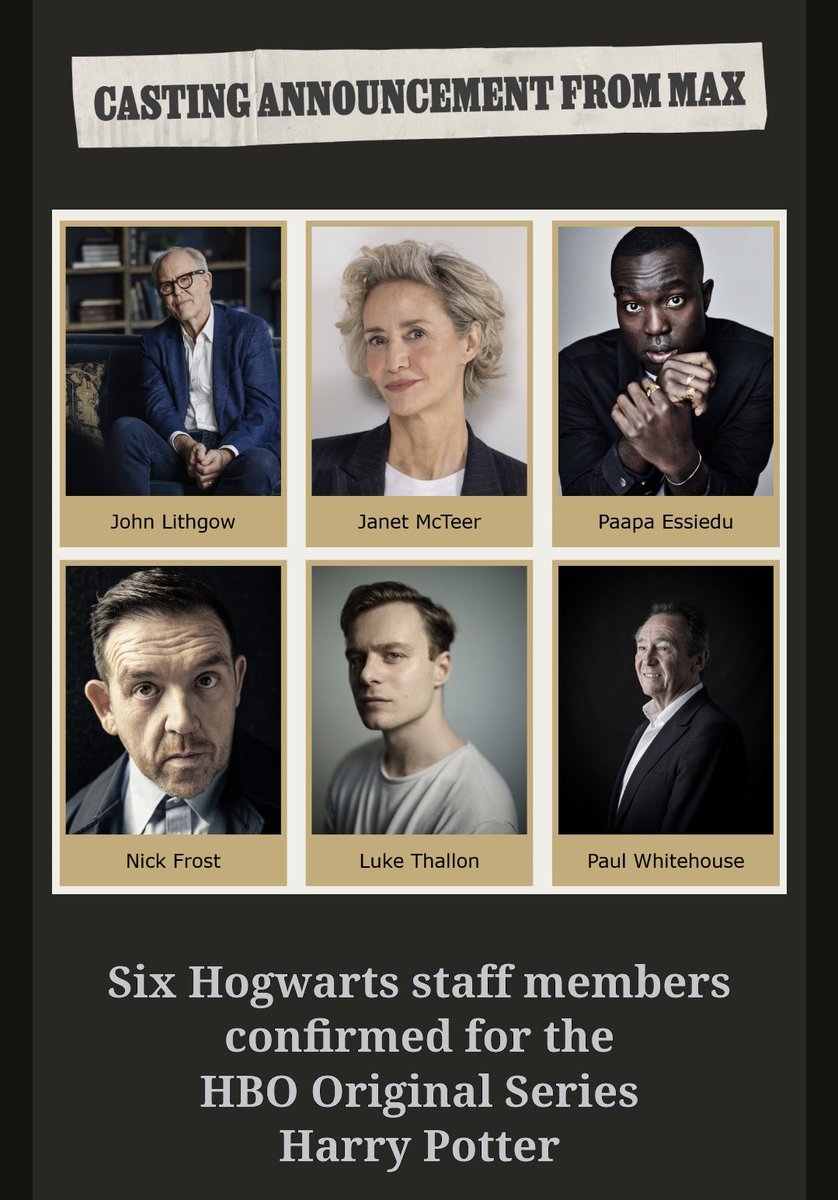 Six Hogwarts staff members (including Quirrell and Filch) confirmed for the HBO Harry Potter series.