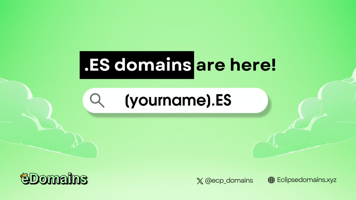 Secure your .ES or .NFT domain today! Register now at eclipsedomains.xyz/register