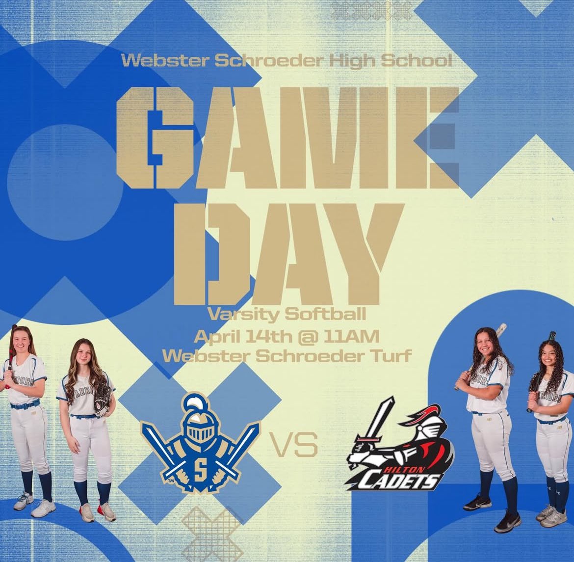 Game day!! Home opener against Hilton at 11!