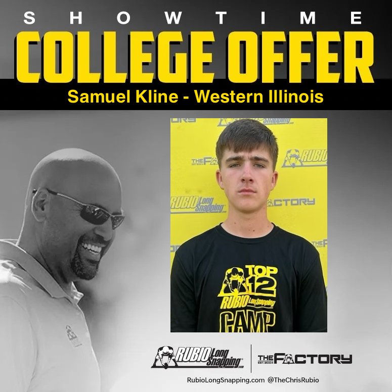 SHOWTIME!!!

Rubio Long Snapper &amp; TOP 12 Camp Invitee Samuel Kline (IA, 2026) has picked up an offer to…

rubiolongsnapping.com/player-ranking…

#RubioFamily | #ToeTheLine