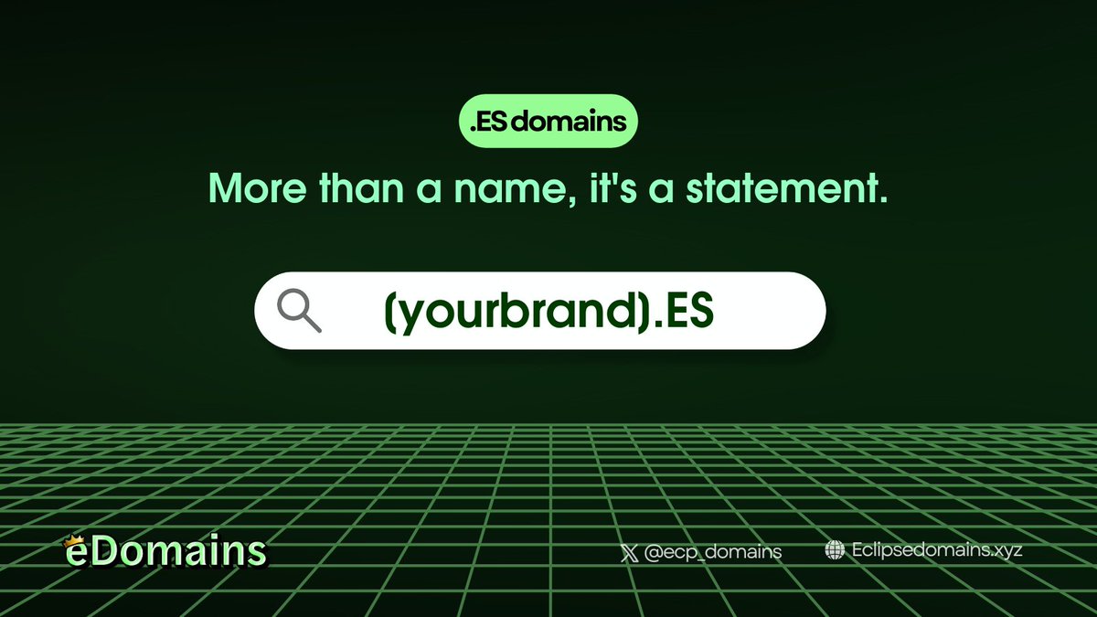 Secure your .ES or .NFT domain today! Register now at eclipsedomains.xyz/register