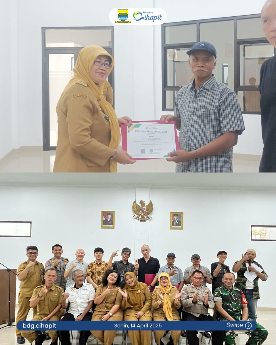 kel_cihapit's tweet photo. Pelantikan Ketua RT dan RW 02 Kel. Cihapit periode 2025–2030.

📍 Aula Kelurahan Cihapit
📅 Senin, 14 April 2025 https://t.co/KvHHifHHnq