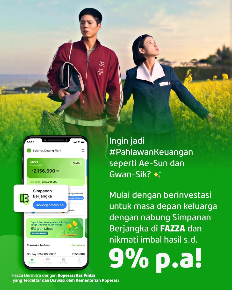 fazzahero_id's tweet image. Beres nonton Ae-Sun dan Gwan-Sik, bisa langsung jadi #PahlawanKeuangan dengan nerapin banyak pelajaran #FUNancial.🤭

Yuk komen sama bagian favorit kamu dari #WhenLifeGivesYouTangerines!

[3/3]