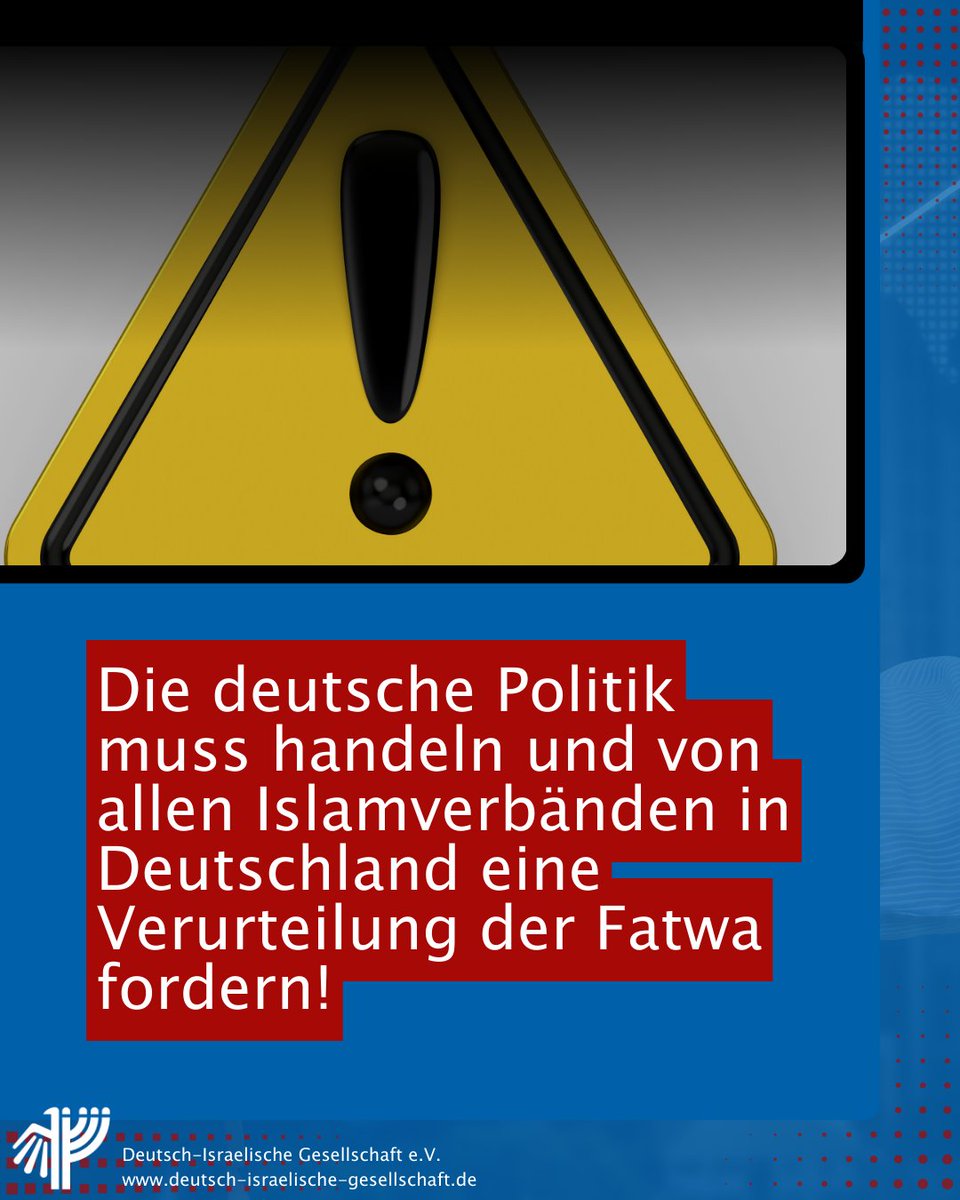 Zahlreiche Beziehungen zu deutschen Organisationen: Muslimbruder-Fatwa erklärt bewaffneten Kampf gegen Israel zur Pflicht für jeden Muslim ⚠️

Der Terroraufruf ist eine Gefahr für die innere Sicherheit - die Politik muss handeln!

📎 Pressemeldung lesen: tinyurl.com/muty2m52