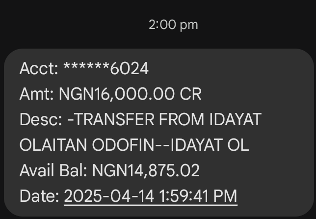 beejayinfinity's tweet photo. @gtbank Can you explain why a deposit of 16,000 reduced to 14, 875? This is one extortion too many https://t.co/CDoJeTqItV