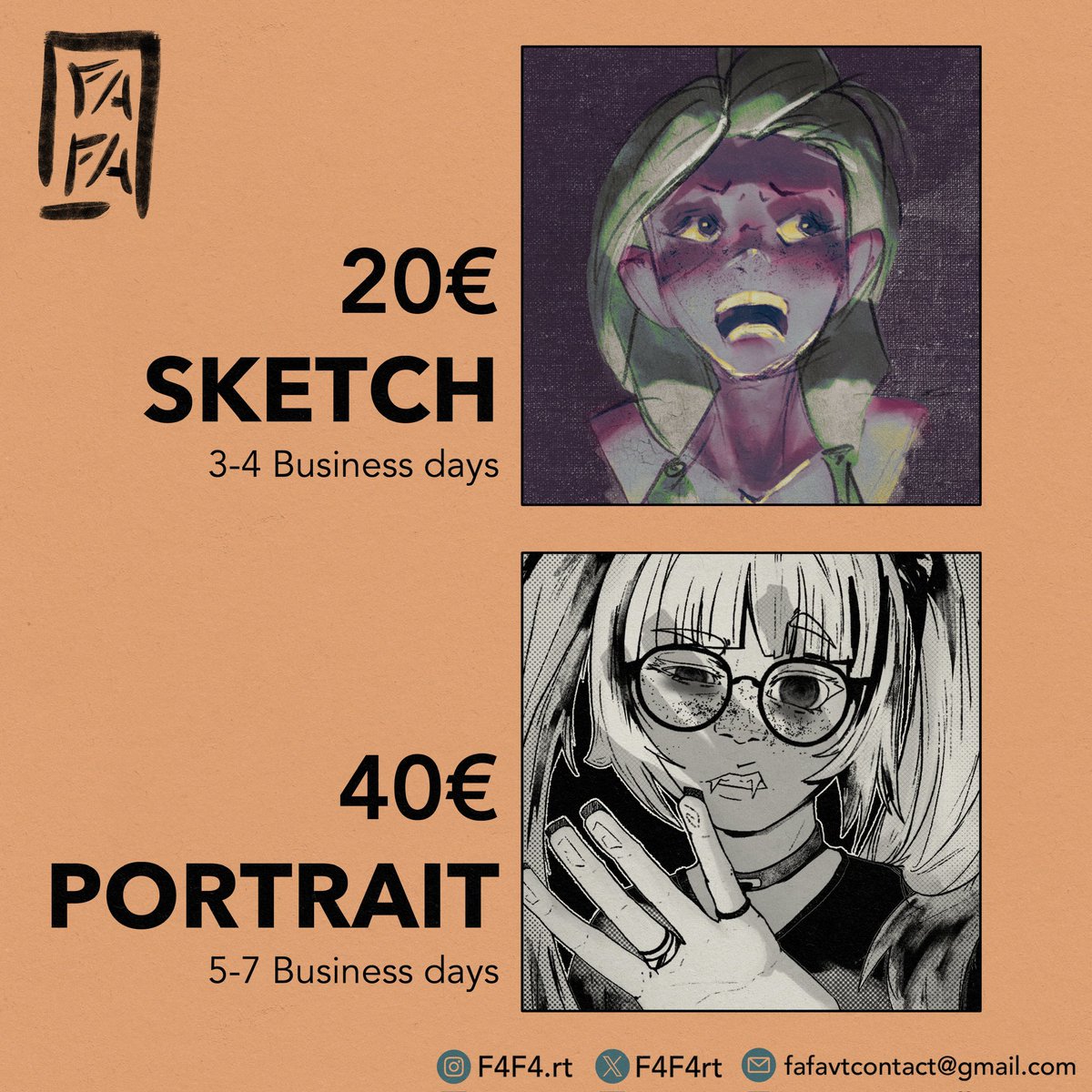 F4F4rt's tweet photo. @brook_reaper Hi! I’ll post here my comms sheet

I am an art student, i study in a illustration and manga university hope you like my work ^^ https://t.co/t3l9U5vnmX