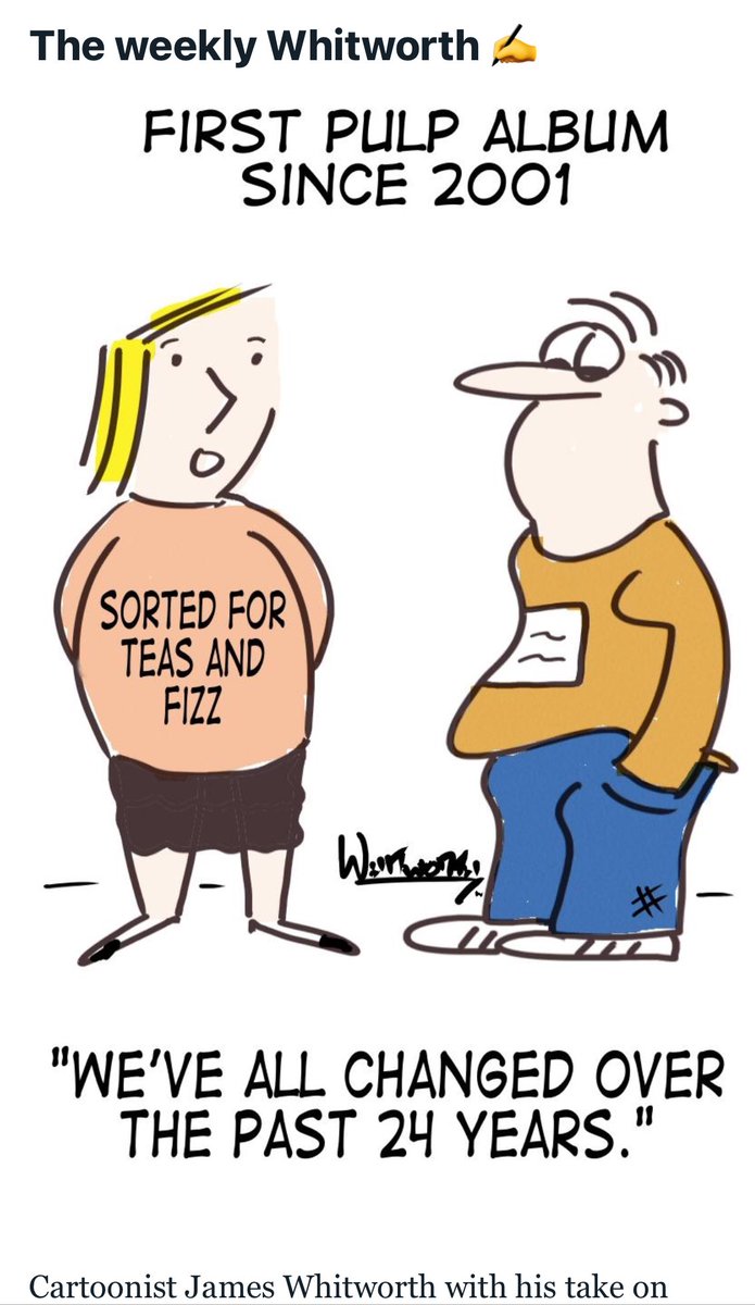 The return of Pulp - this week’s ⁦<a href="/sheffieldtrib/">The Tribune</a>⁩ cartoon #pulp #jarviscocker