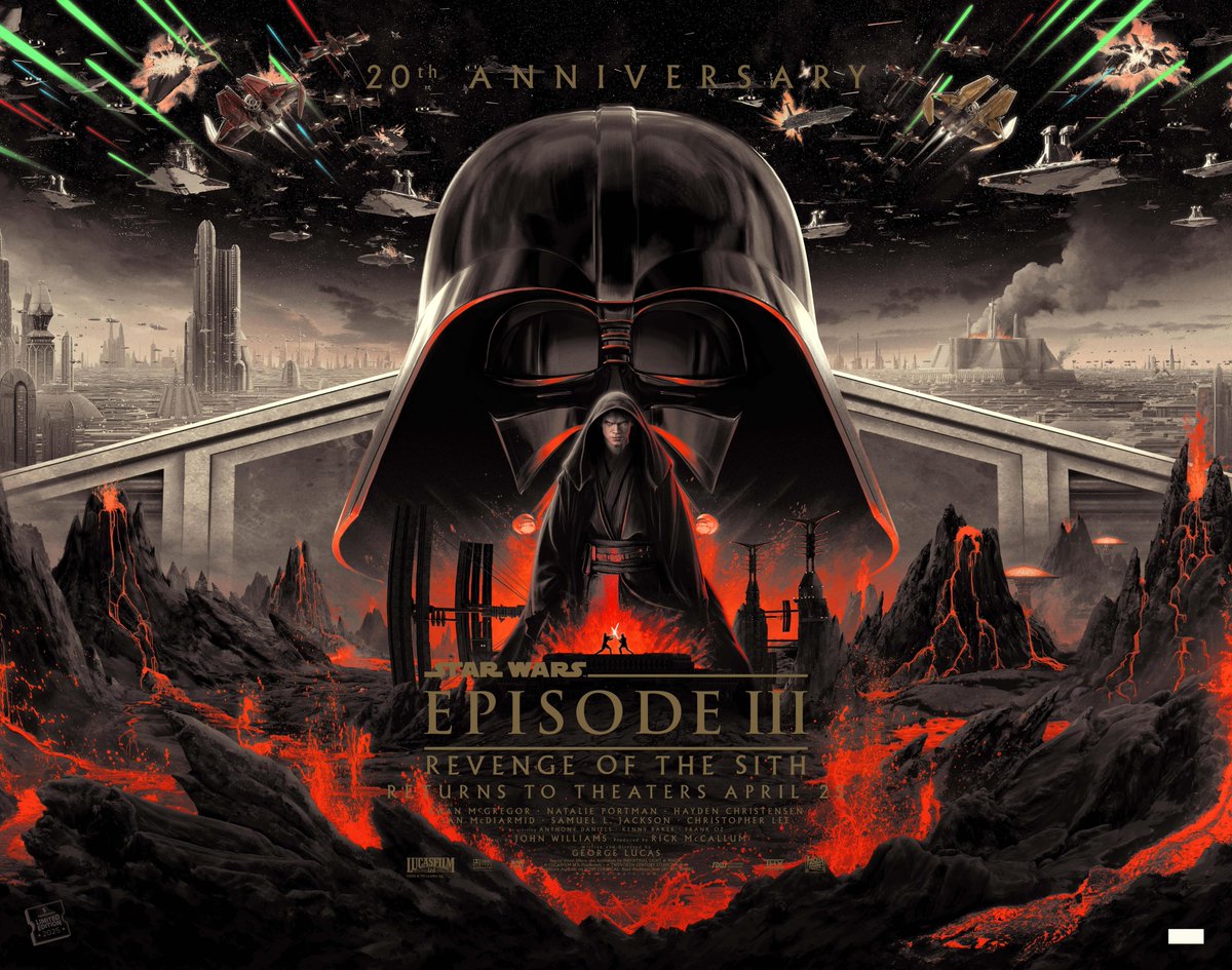 SWEchoes's tweet image. L'affiche en format large des 20 ans de ‘STAR WARS III : LA REVANCHE DES SITH’ 🔥